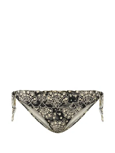 Twinset Embroidered Bikini Bottoms In Multi