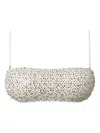 Twinset Haut De Maillot De Bain Bandeau Avec Broderie In White