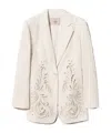 Twinset Embroidered Blazer In White