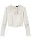 Twinset Embroidered Blouse In Neutrals