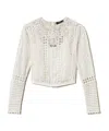 Twinset Embroidered Blouse In White