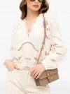 Twinset Embroidered Blouse In White