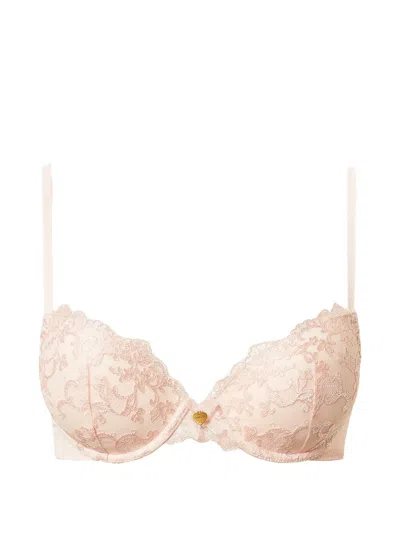Twinset Embroidered Bra In Neutral