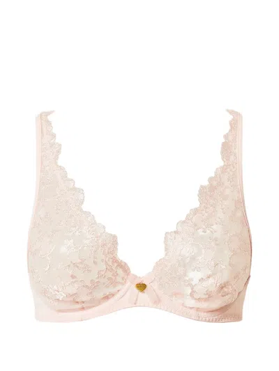 Twinset Embroidered Bra In Pink