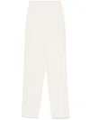 Twinset Hose Aus Krepp Mit Stickerei In Nude
