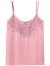 Twinset Embroidered-detailing Satin Top In Pink