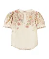 Twinset Twin-set Pastel Wildflowers Cotton Shirt In Neutral