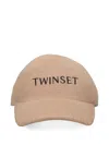 Twinset Embroidered-logo Knitted Baseball Cap In Neutral