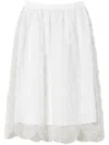 Twinset Embroidered Organza Skirt In White