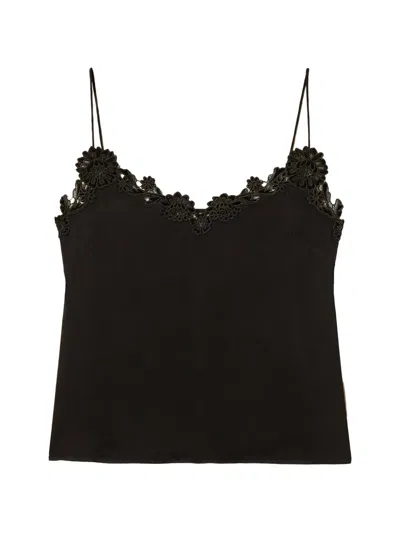 Twinset Top Woman Color Black In Animal Print