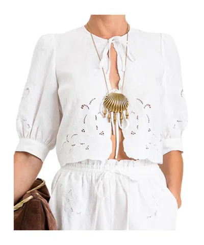 Twinset Embroidered Shirt In White