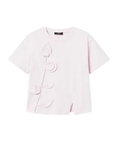 Twinset Embroidered T-shirt In Pink