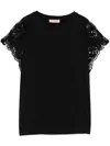 Twinset Embroidered T-shirt In Black