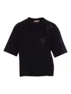Twinset Embroidered T-shirt In Black