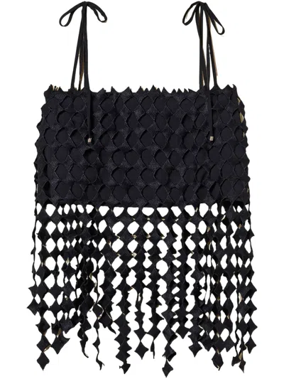 Twinset Embroidered Top In Black