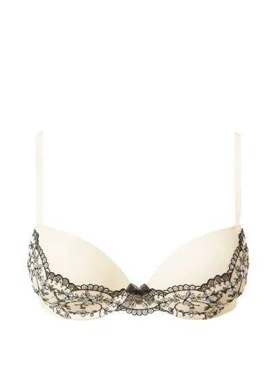Twinset Embroidered Tulle Push-up Bra In White