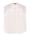 Twinset Embroidered Twill Shirt In Pink