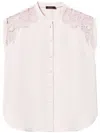 Twinset Embroidered Twill Shirt In Pink