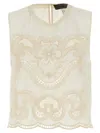 Twinset Twin Set Embroidery À Jour Top In White