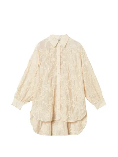 Twinset Embroidery Shirt In Neutral
