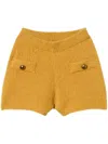 Twinset Emily Knit Mini Shorts In 黄色