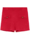 Twinset Twin-set Mohair Blend Stylish Shorts In Red