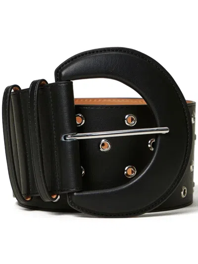 Twinset Eyelet Detailing Belt In Black