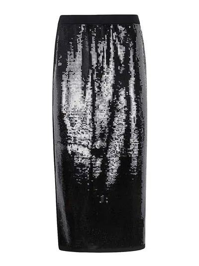 TWINSET FALDA SEMILARGA - NEGRO