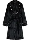 Twinset Faux-fur Dressing Gown In Black