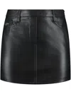 Twinset Faux-leather Mini Skirt In Black