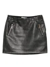 Twinset Faux Leather Miniskirt  In Black