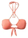 Twinset Haut De Maillot De Bain Bandeau Avec Perles In Neutral