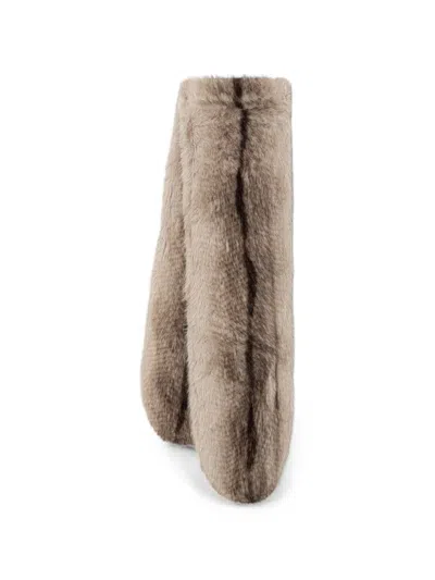 Twinset Faux-fur Scarf In Pattern