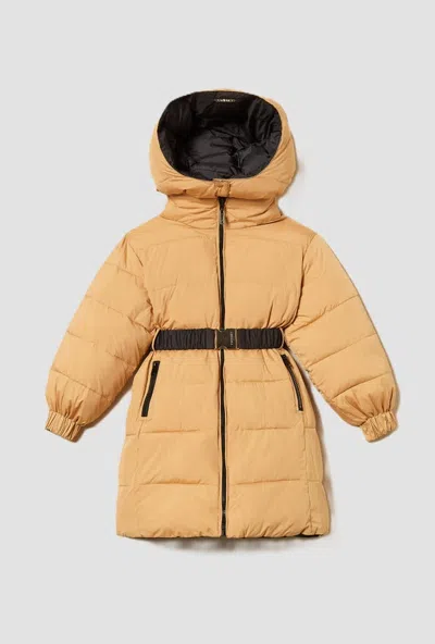 Twinset Kids' Feather Reversible Brown-black