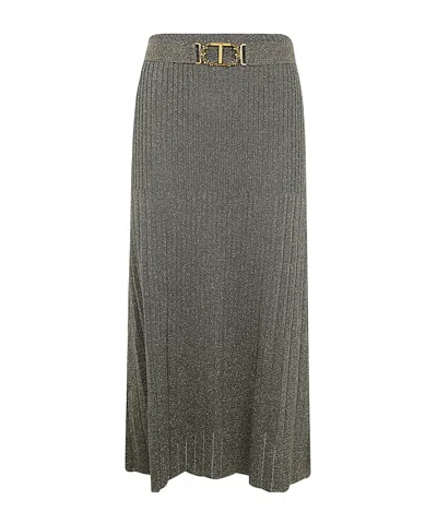 TWINSET FINE-KNIT LUREX MIDI SKIRT