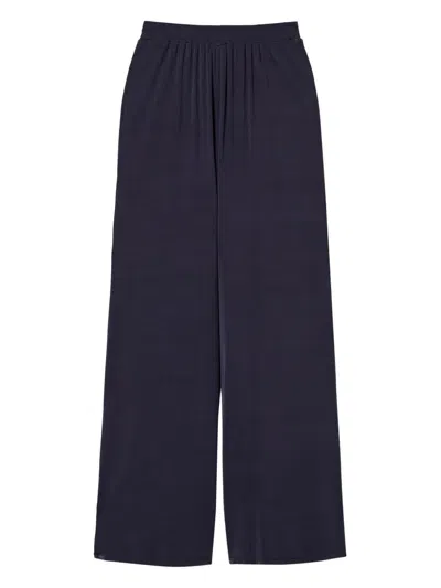 Twinset Fine-knit Trousers In Blue
