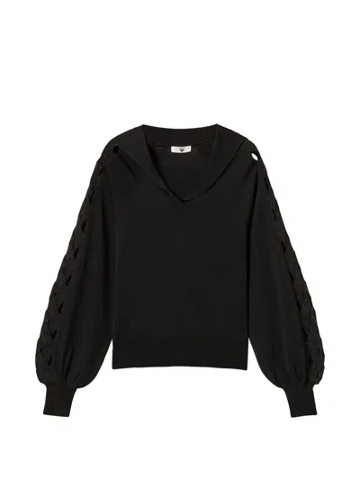 Twinset Fine-knit Jumper In Black