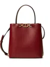 Twinset First Class Chain-link Bucket Bag In Red