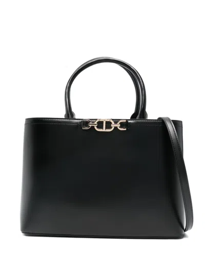 Twinset First Class Tote Bag In Black
