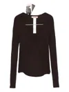 Twinset Fitted Brown Wool Sweater With Deep V-neckline In Black
