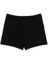 Twinset Fitted Fine-knit Shorts In Black