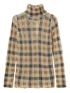 Twinset Twin-set Turtle Neck Sweater Print In Brown