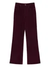 Twinset Five-pocket Corduroy Trousers In Purple