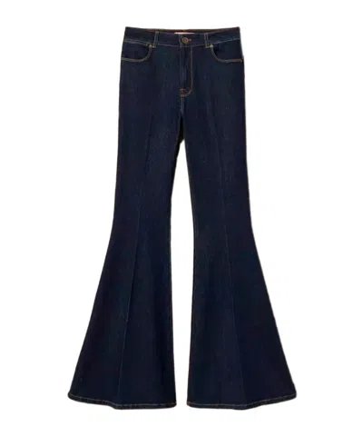 Twinset Five-pocket Flared Jeans In Blue