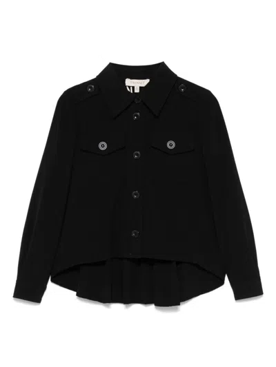 Twinset Kids' Flannel Shirt In Black