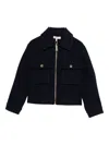 Twinset Flap-pocket Zip-front Jacket In Blue