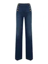 TWINSET FLARE JEANS WITH DECORATIVE BUTTONS