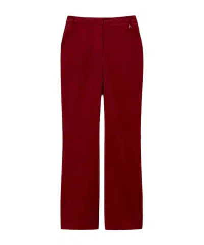 Twinset Flared Casual Trousers In Red