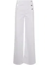 Twinset Twin-set Wide Leg Jeans In White