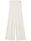 Twinset Flared Knit Trousers In 中性色
